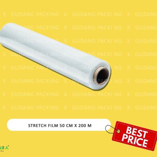 ♠ Stretch Film / Wrapping 50 cm x 200 m - Rol, 50 cm x 200 m ✴
