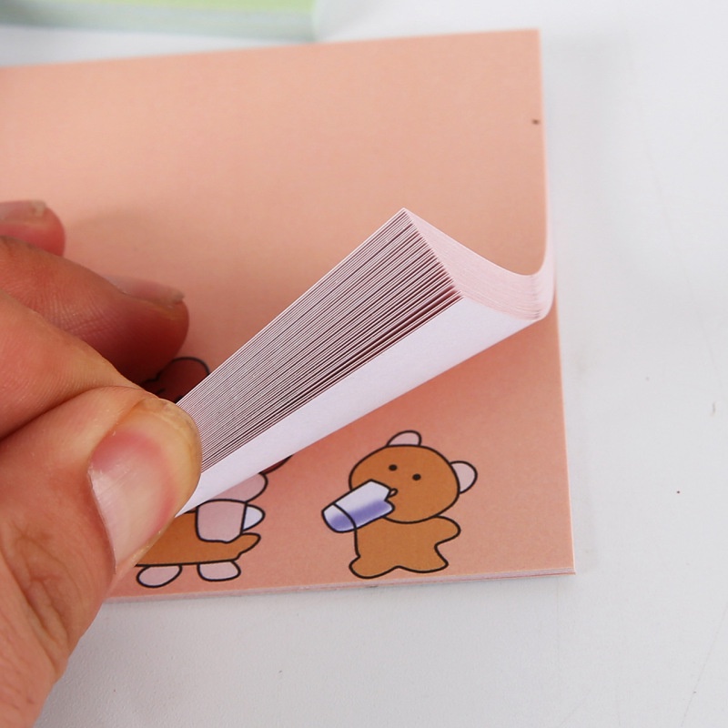 Sticky Note / Memo Pad Bentuk Hewan Lucu Warna Polos Untuk Sekolah