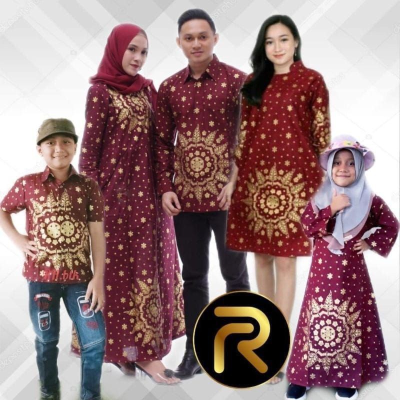 TERMURAH BISA PISAH- COUPLE KELUARGA / COUPLE BATIK KELUARGA / BATIK/COUPLE BATIK matahari merah