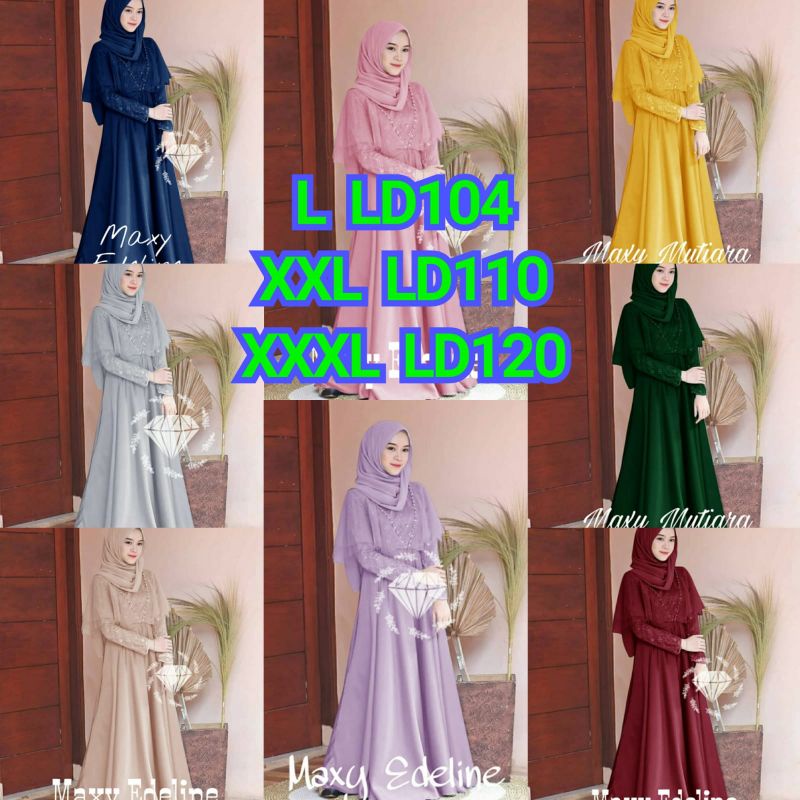MAXY LEBARAN BESTSELLER MAXI FASHION TRENDY TERBARU RA-MAXY MUTIARA EDELINE