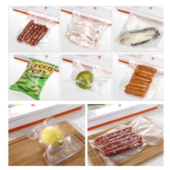 [20 Lembar] Plastik Vacum / Vacuum Sealer Bag Embossed Plastic Embos Makanan Lembaran