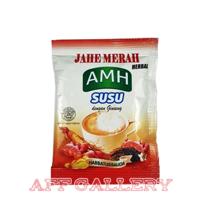 

Jahe Merah AMH Plus Susu dengan Ginseng Amanah per Sashet