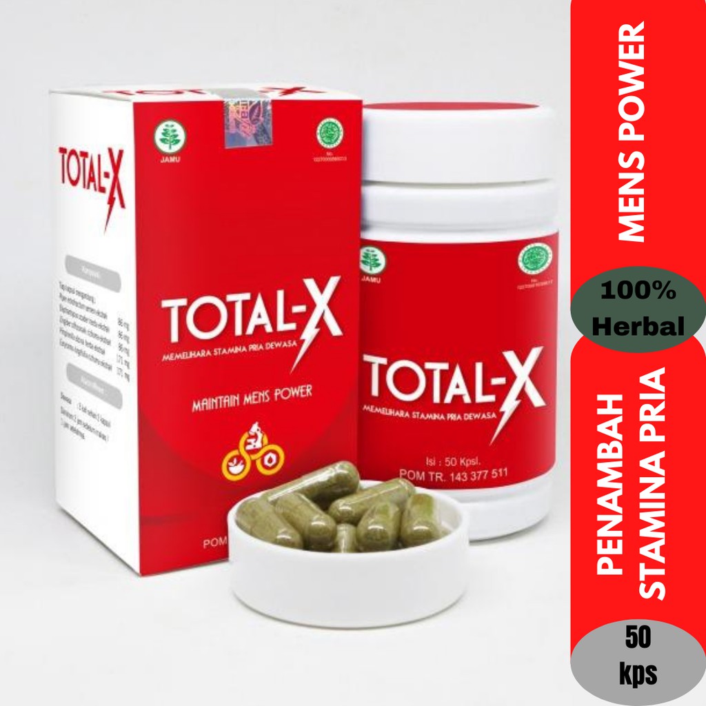 TOTAL X 100% Asli isi 50 kapsul ekstrak herbal Naturafit Original untuk Stamina Pria