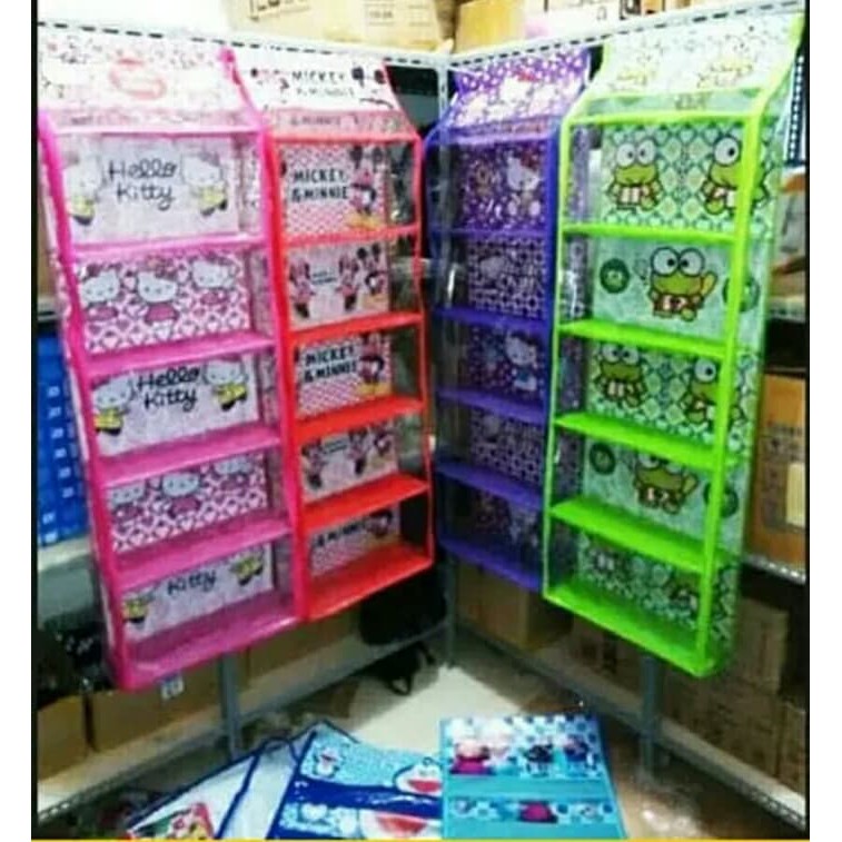 Jual Rak Gantung Tas Plastik dengan Resleting 6 Susun Obral