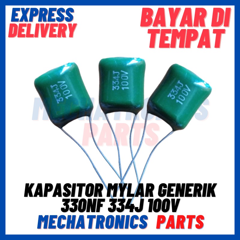 [PAS-9297] KAPASITOR MYLAR GENERIK 330nF 334J 100V