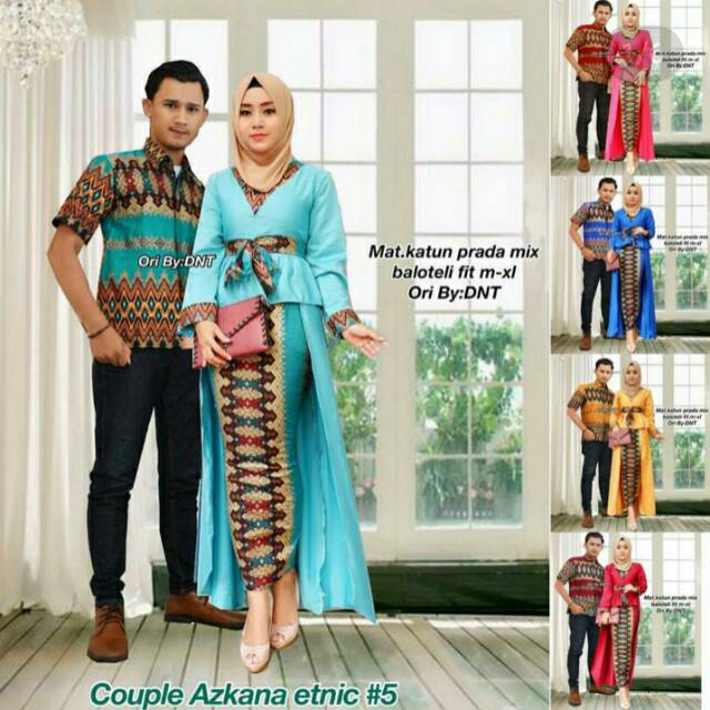 Couple batik modern Couple batik dan kebaya modern / Couple Azkana etnic