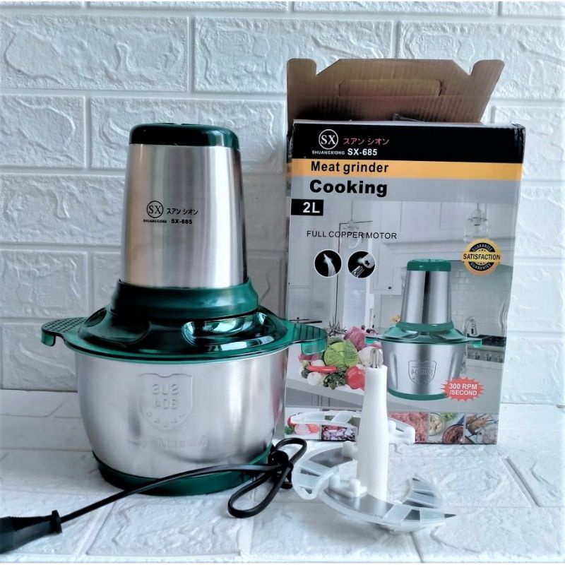 0Blender Daging Stainless Steel Chooper SX 685 Penggiling Daging Meat Grinder Coper 2 L