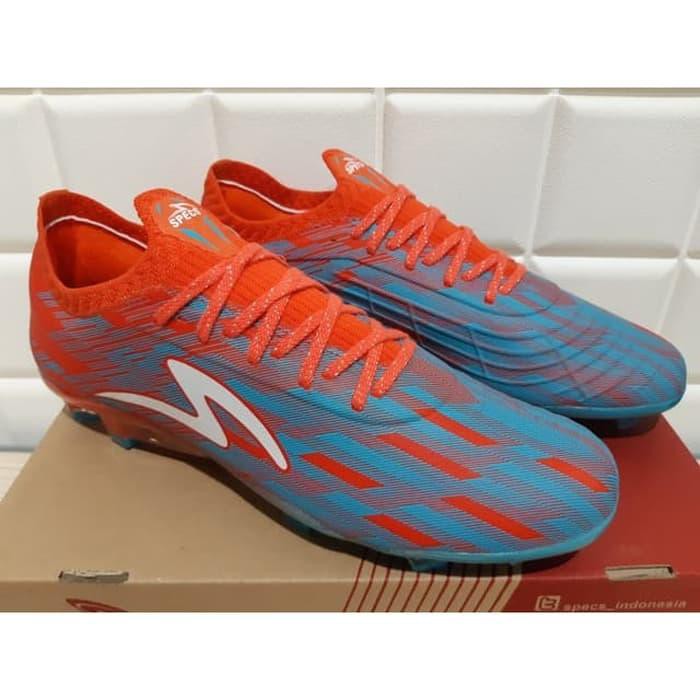 ORIGINAL Sepatu Bola Specs Acc Lightspeed II Elite FG Flame / Blue Ato