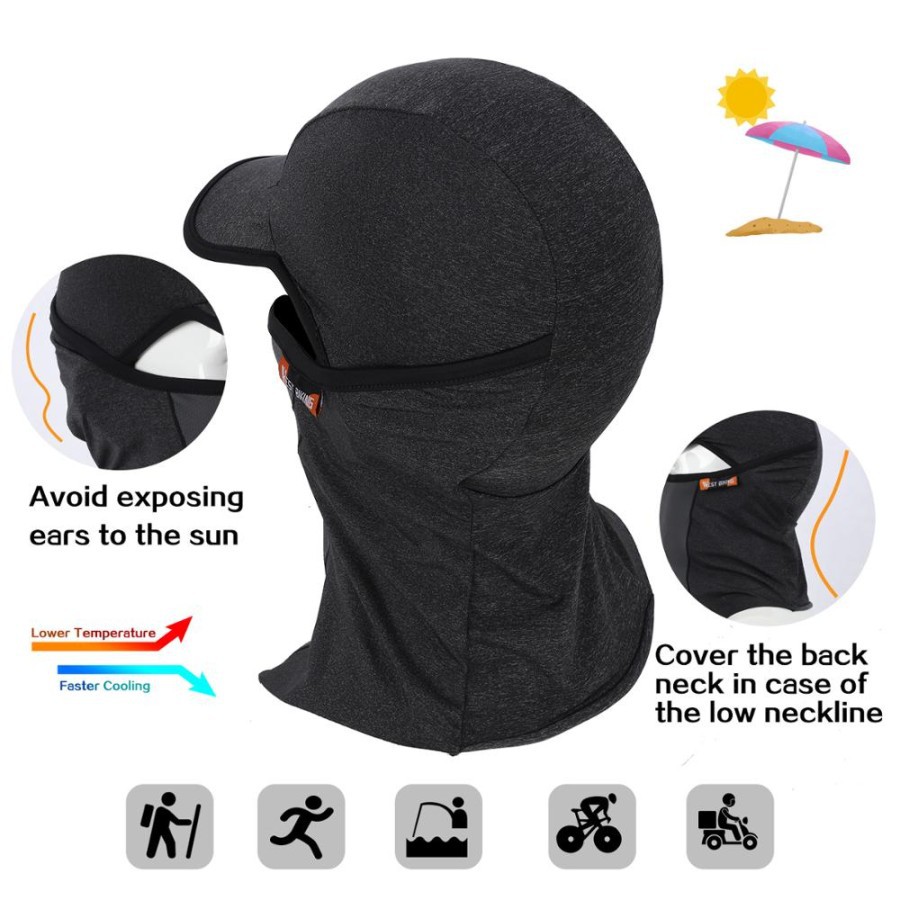 WEST BIKING topi sepeda cover muka leher masker balaclava mask