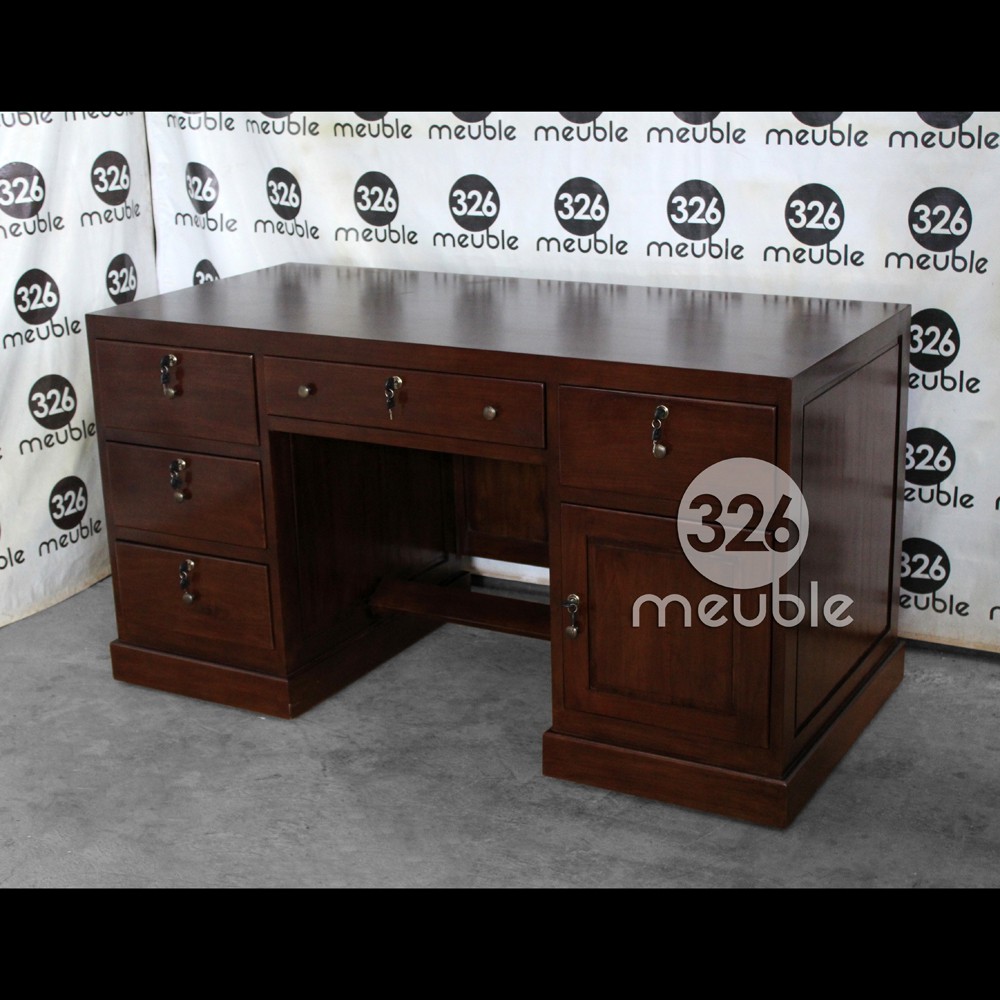 Meja Kantor Jati Mebel Jepara - Meja Kerja Jati - Meja Belajar Jati