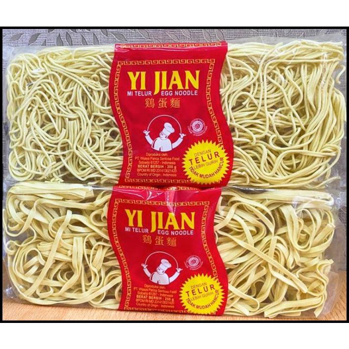 

Mie Telur Yi Jian Mie Telur Egg Noodle Mie Kecil Mie Lebar 200 Gr - Kecil