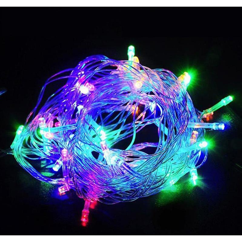 SRS Lampu Hias/Dekorasi/Natal/Twinkle LED Tumblr RGB (RED GREEN BLUE) FREE SAMBUNGAN KABEL- 10 Meter