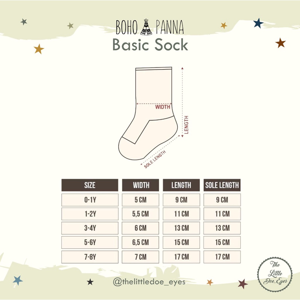 Bohopanna Basic Sock Vol.2 Kaos Kaki Anak Bayi
