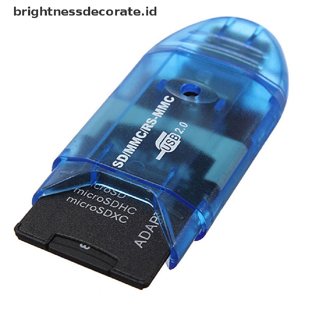 Adapter Card Reader Usb 2.0 Untuk Sd Mmc Sdhc Tf Card Hingga 64gb