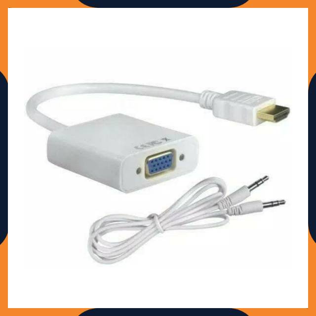 [COD] KABEL CONVERTER KONVERTER KONEKTOR ADAPTER HDMI TO VGA WITH AUDIO / DARI LAPTOP KE PROYEKTOR MONITOR