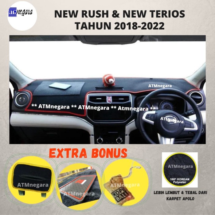 Aksesoris Cover / Karpet Dashboard Mobil New Rush / Terios 2018