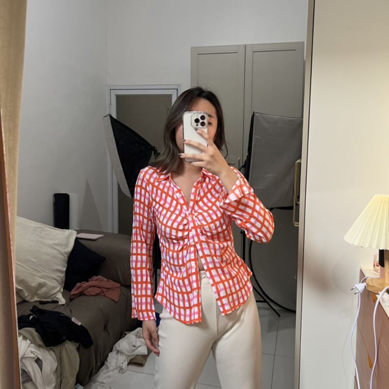 kemeja pomelo never worn size S
