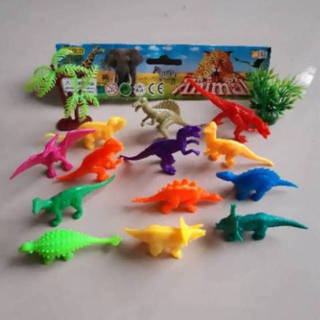 Mainan Dinosaurus world set / mainan Dinosaurus mini karet set