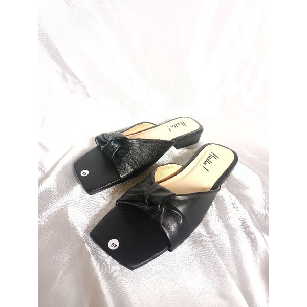 Hello! Siap Kirim Sandal Slop Wanita Sandal Hello Slop Pita Sandal mules cewek (Hello Aisyah)