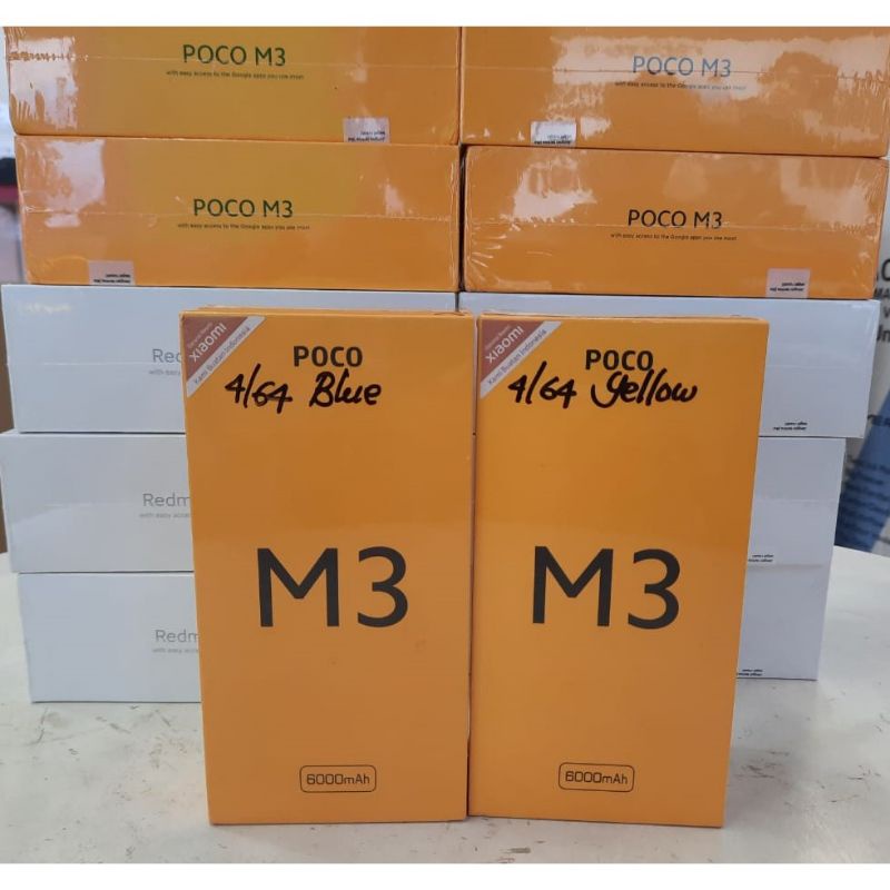 XIAOMI REDMI MI POCO M3 RAM 6 ROM 128 GB 6/128GB ORIGINAL GARANSI RESMI 4 TAHUN 4/64GB