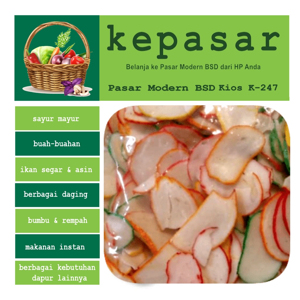 

Kerupuk mentah putih pinggih bewarna 250 g