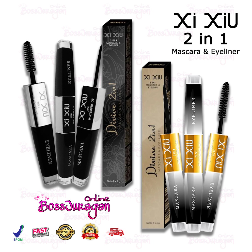 (BOSS) Xi Xiu 2in1 Mascara &amp; Eyeliner 2 x 4gr Divine gold &amp; black