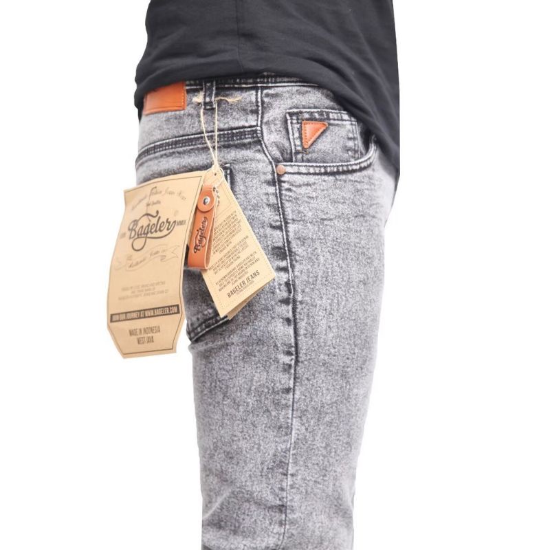 Celana Jeans Pria Slim Fit Demin Stretch SM  BAGELER DENIM