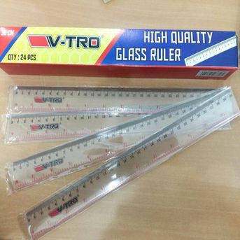 

Penggaris Bening Glass Ruler 30cm