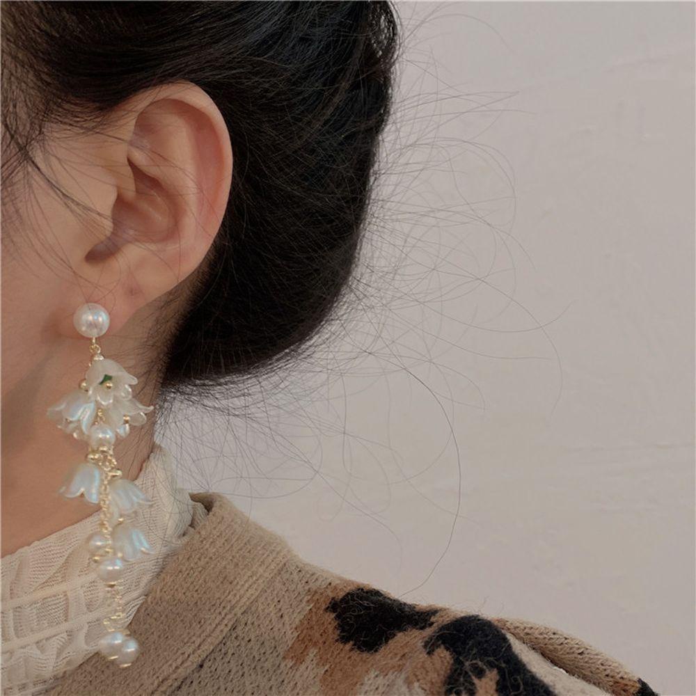 Mxbeauty Anting Wanita Temperamen Elegan Bunga Lucu Manis Indah Gaya Korea Ear Drop