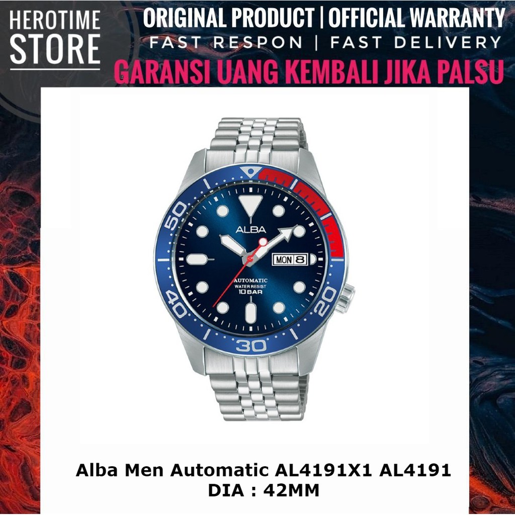 Alba Men Automatic AL4191X1 AL4191 Jam Tangan Pria Garansi Resmi ORIGINAL