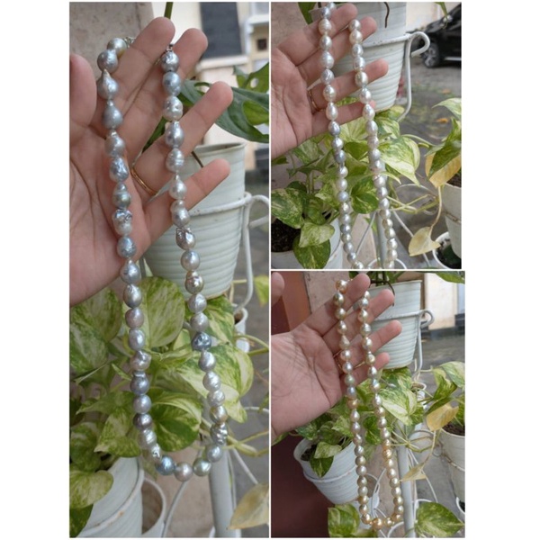 kalung mutiara laut Baroque sircle termurah kalung full mutiara air laut kalung mutiara