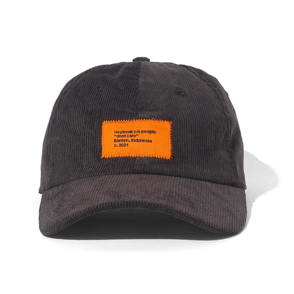 Grosir Ekonomis Heyfreak Caps Orenji Corduroy Black