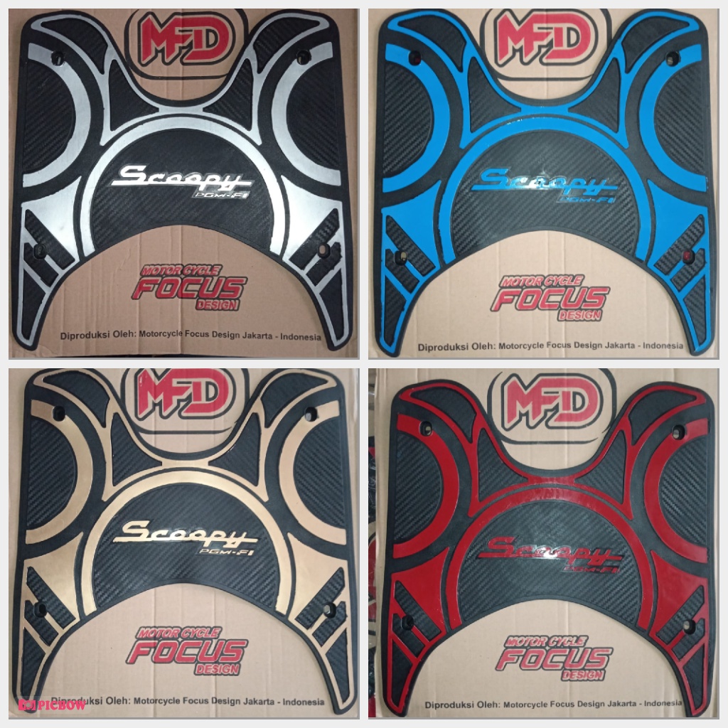 Karpet karet Motor Honda Scoopy new 2021 warna gold merah biru silver [ HRD Variasi Motor ]