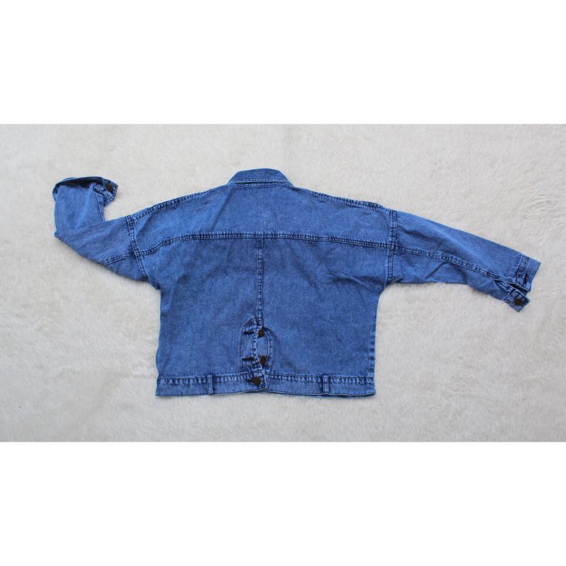 Jaket Jeans Wanita Crop Oversize Denim Jacket Premium Bomber