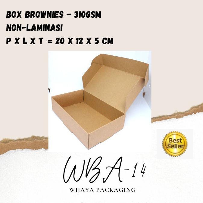 

FLASH SALE + BONUS MODAL USAHA BOX BROWNIES 20x12X5 cm NON-LAMINASI