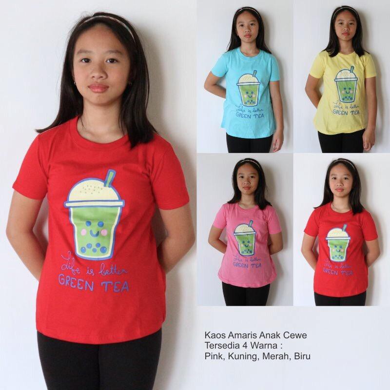 

Amaris Kaos Atasan Anak 6-12 Tahun - Green Tea