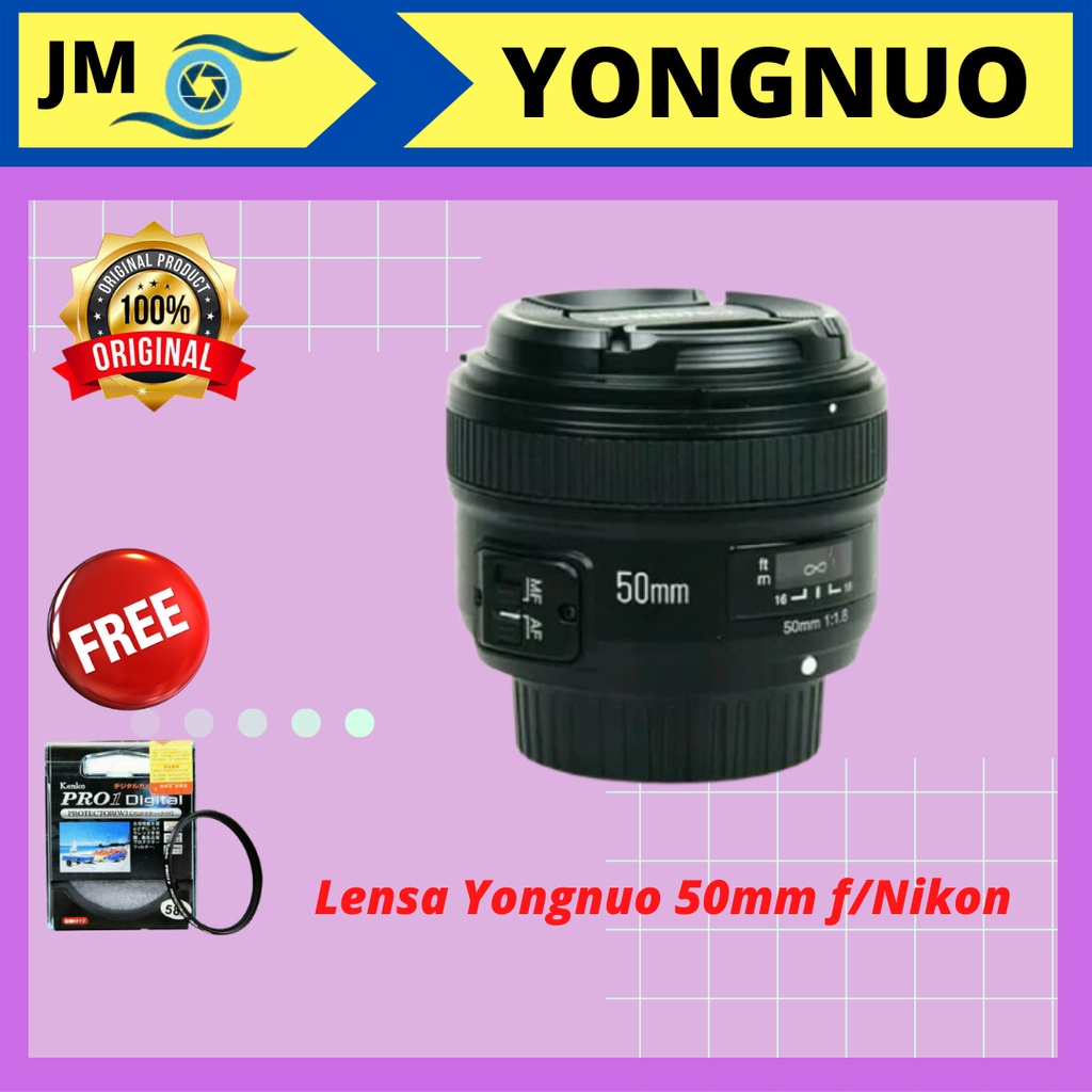 Lensa Yongnuo 50mm f/Nikon