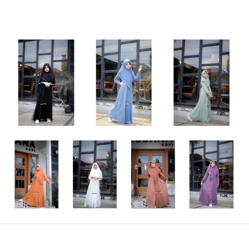 MADANIAH SYAR'I KIDS BY D'ZHIRA/GAMIS COUPLE IBU DNA ANAK BY D'ZHIRA (READY)