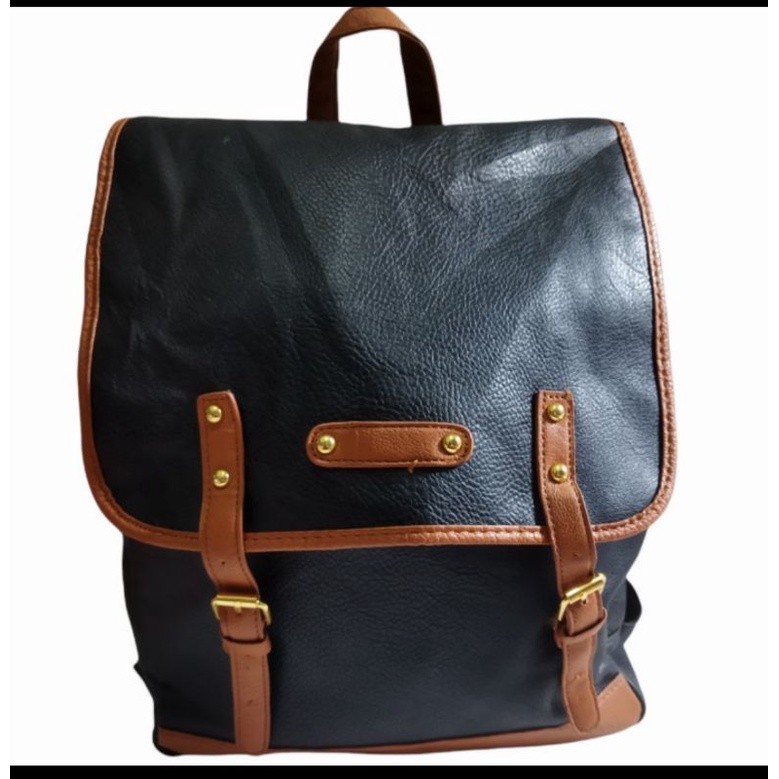 Tas Ransel kulit pria wanita second impor