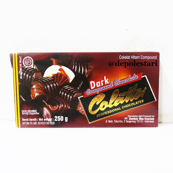 

Colatta Dark Compound Chocolate 250gram - Cokelat Batang