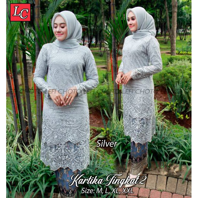 Stelan Tunik Tile Kartika Tingkat2 + Rok Original Butik,Realpic