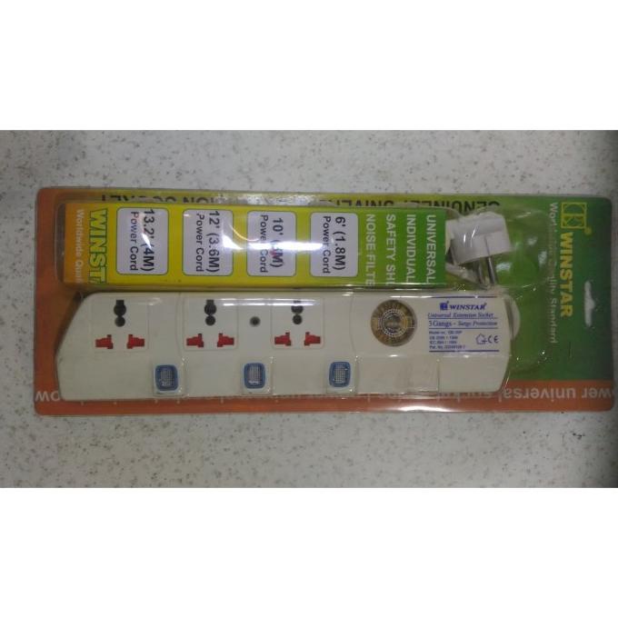 Steker/Colokan Listrik/Stop Kontak Winstar 3 Lubang ready shipping