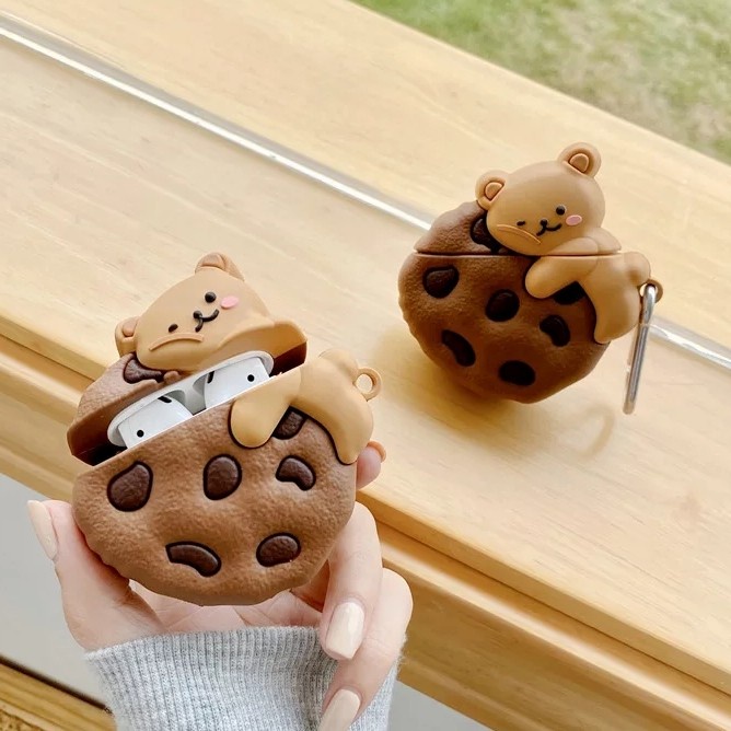 SOFT CASE CASING AIRPODS GEN 1 & 2 INPODS 12 - COOKIE BEAR 3D