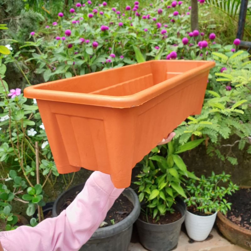 POT PANJANG HW 55 (50cm) pot bunga segi panjang high way murah