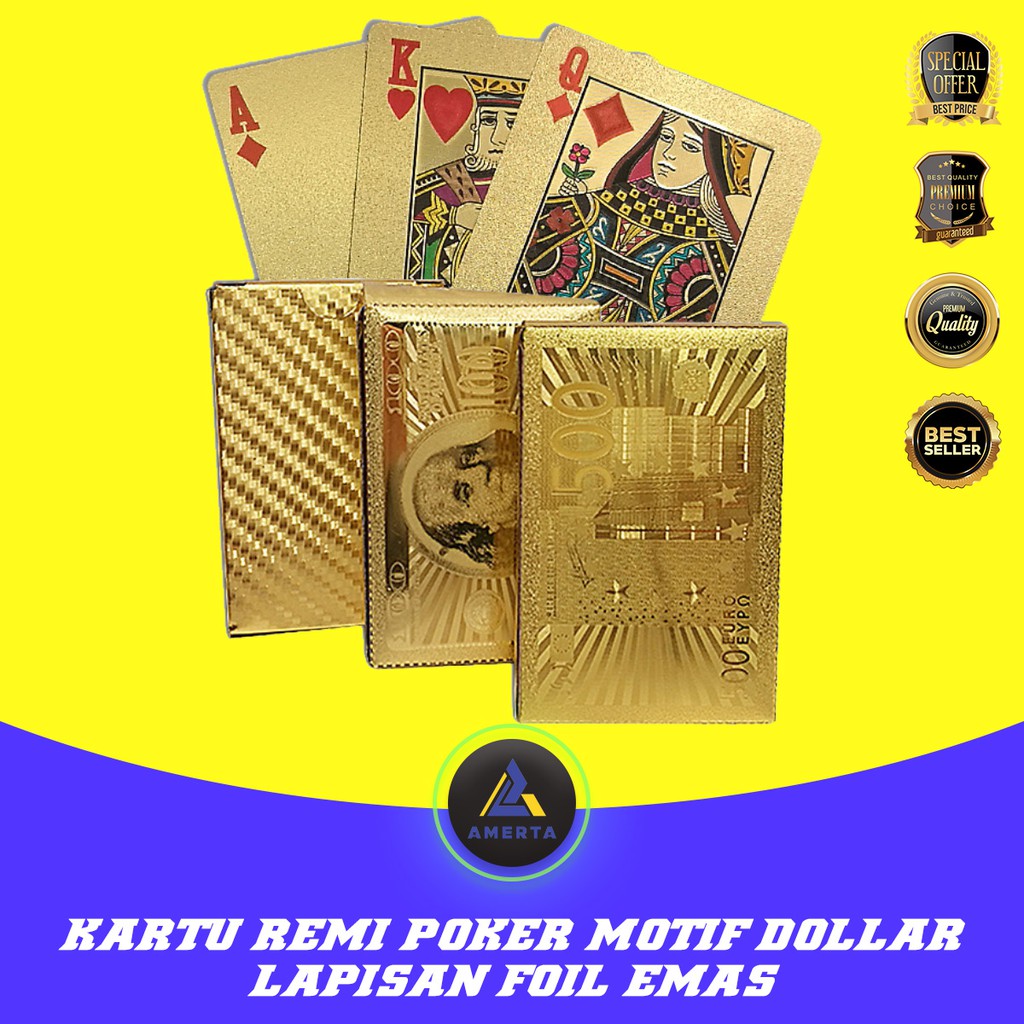 Kartu Remi Poker Motif Unik Tahan Air Anti Kotor