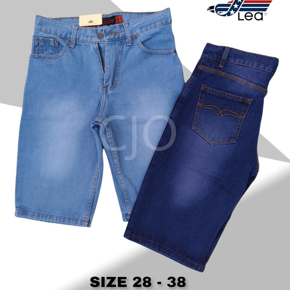 [Art. X7147] Celana Jeans Pendek Lea Celana Pendek Keren Masa Kini Fashion Pria Size 28 - 38