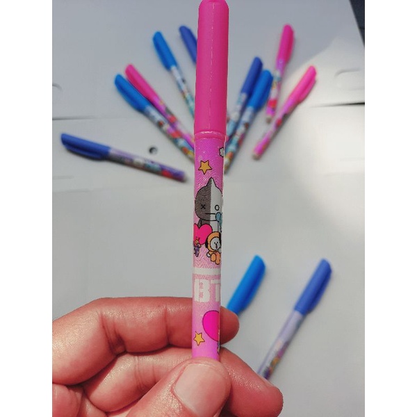 Gel Ink Pen 0.5 mm Motif BTS Warna Hitam (1pcs) Import Best Seller