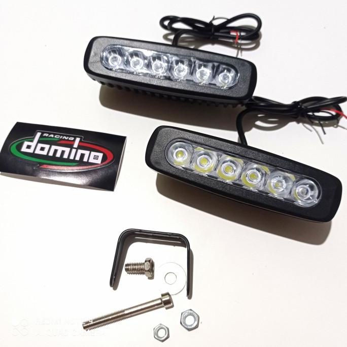 LAMPU TEMBAK 6 LED PANJANG STROBO LED PUTIH 9WAtt ironh08 Juara