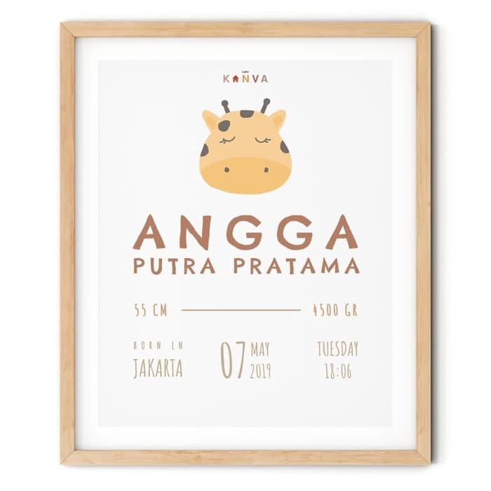 

The Tallest Giraffe Birth Stats 20 x 25 cm