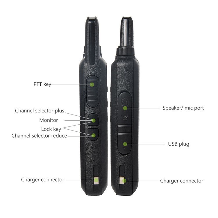 (COD)HT Walkie Talkie 2 Unit HT WLN UHF TwoWay WLN KD-C1 Handy Talky  Mini Walkie Talkie